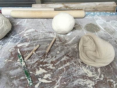 Preparing different types of clay © Margaret Parsons Ceramics