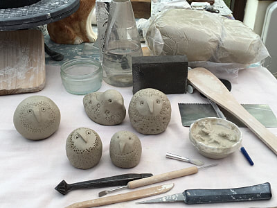 Tools for sculpting the clay © Margaret Parsons Ceramics